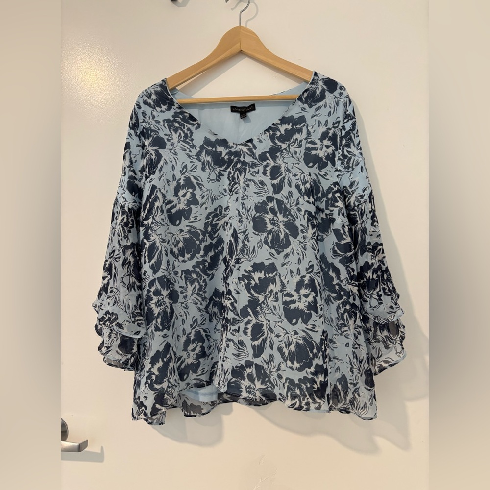 Floral Black and teal  Women's Top